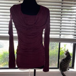CAbi Deep Burgundy Knit Top